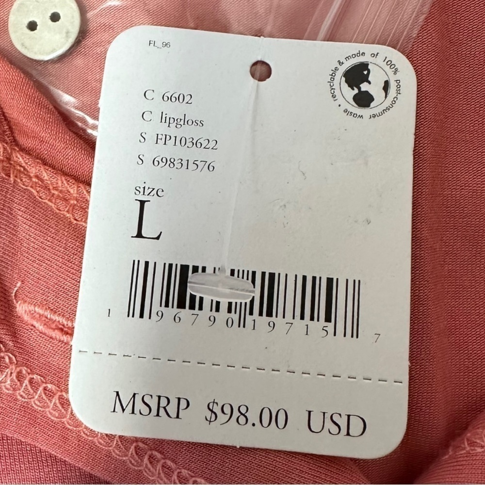 Free People Essential Knit Pajamas in the color Lipgloss (Peach) NWT - Picture 12 of 16